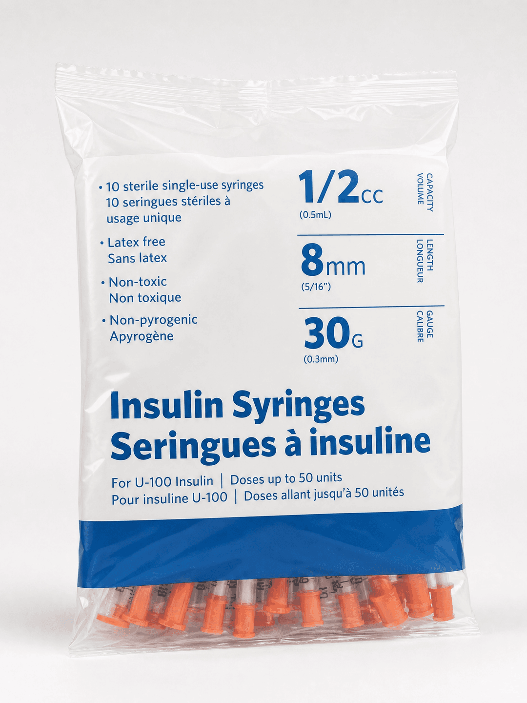Insulin Syringes ½cc 10 Pack — West Coast Peptides