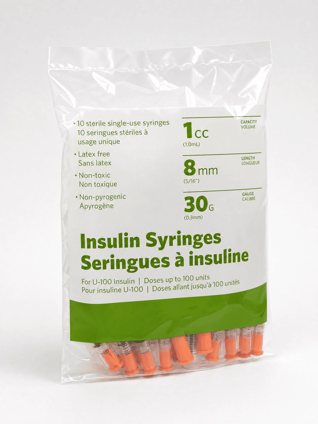 Insulin Syringes 1cc 10 Pack — West Coast Peptides